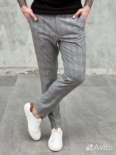 Брюки мужские в клетку