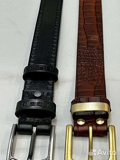 Мужской кожаный ремень ручной работы