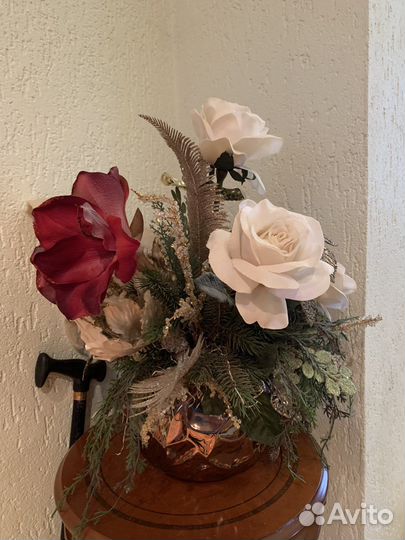 Букет цветов искуственный в вазе