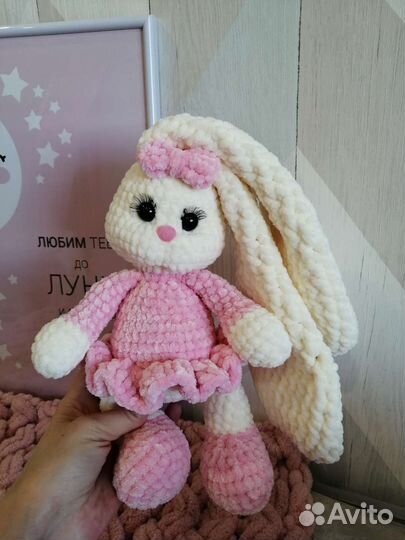 Зайка игрушка мягкая ручная работа