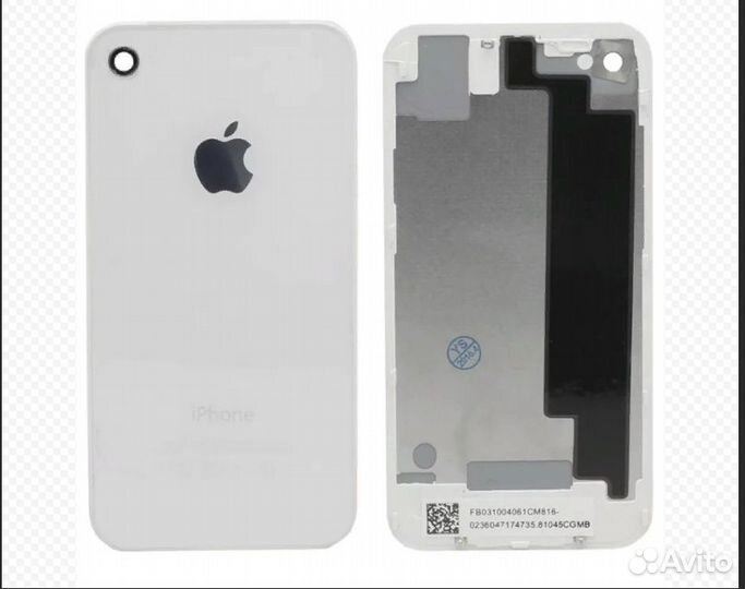 Задняя крышка для iPhone 4S белый класс AAA