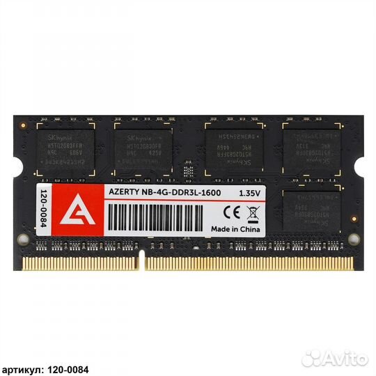 Оперативная память sodimm 4Gb Azerty DDR3L 1600
