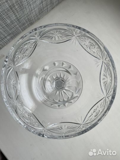 Хрустальная ваза для фруктов СССР