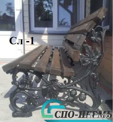 Скамейка парковая чугунная «Флора» Сл-1