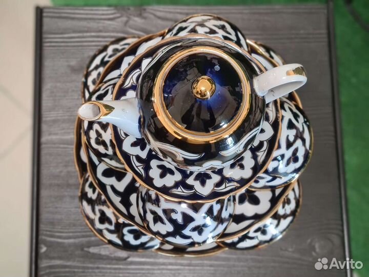 Узбекский фарфоровый сервиз 