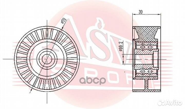 Ролик натяжной навесного оборудования перед Asva