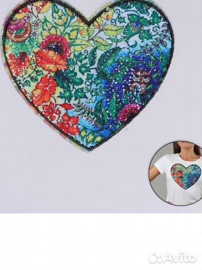 Репсовая лента и аппликация из пайеток