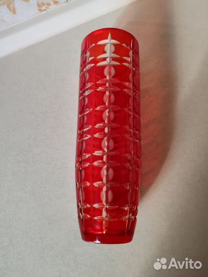 Вазы цветное стекло и хрусталь