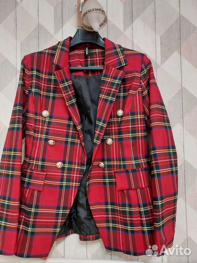 Пиджак шотландская клетка