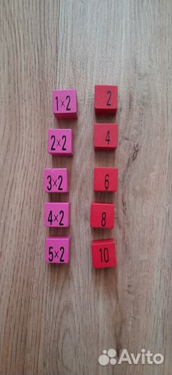 Таблица умножения -кубики