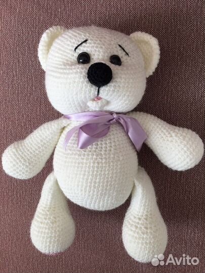 Мягкая игрушка мишка белый 30см