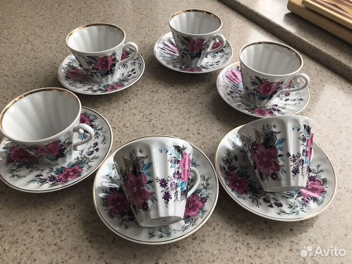 Чайные пары 6 шт лфз форма лучистая
