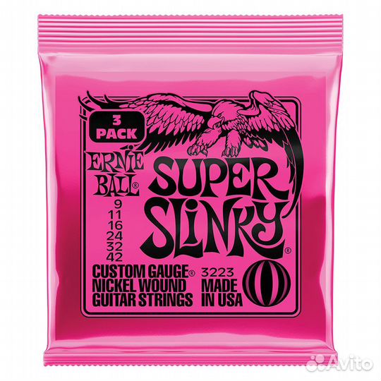 Ernie Ball 9-42 Super Slinky 3223, 3 ко. (Новый)