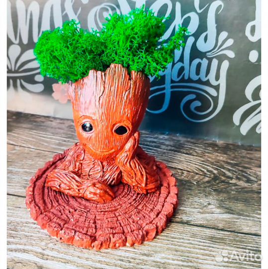 Кашпо из гипса грут