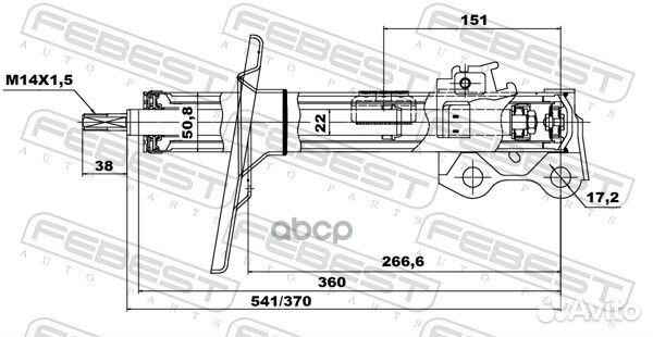 Амортизатор передний правый GAS.twin tube 01660