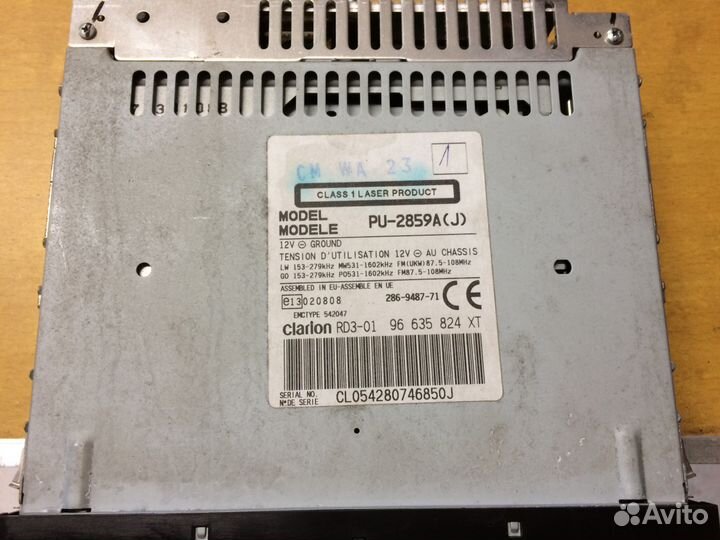 Магнитола Peugeot 206