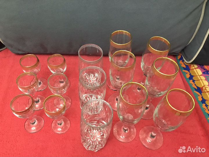 Набор стаканов, не полный, стекло