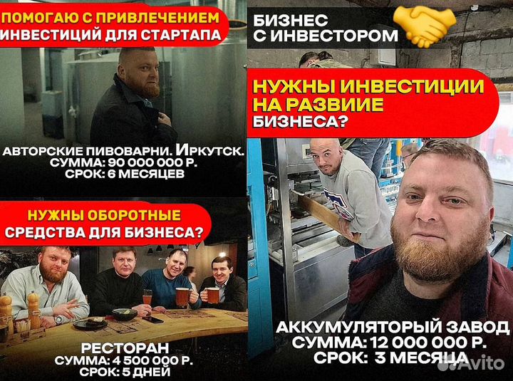 Инвестиции в готовый бизнес/стартап