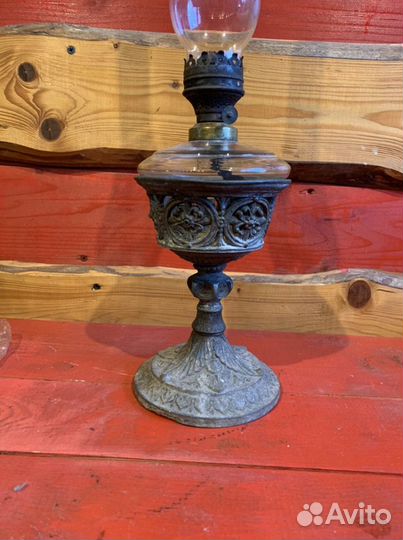 Лампа керосиновая. Антикварная шпиатр