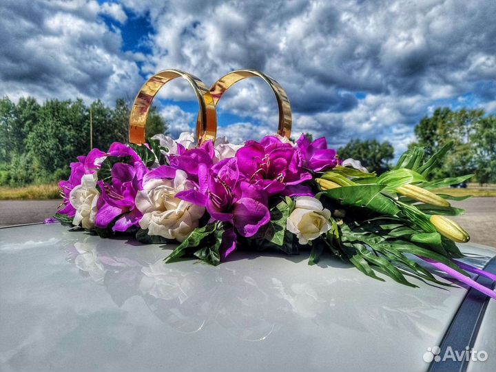 Кольца свадебные на машину