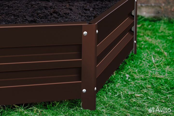 Клумба Коричневая Шестиугольная D1м