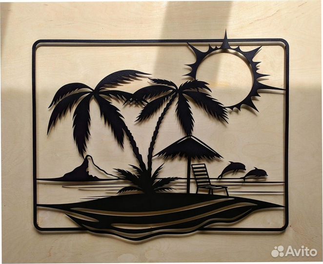 Картина на стену металлическая