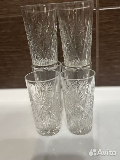 Хрустальные стаканы СССР новые