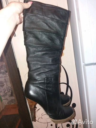 Сапожки демисезонные Calipso из натуральной кожи