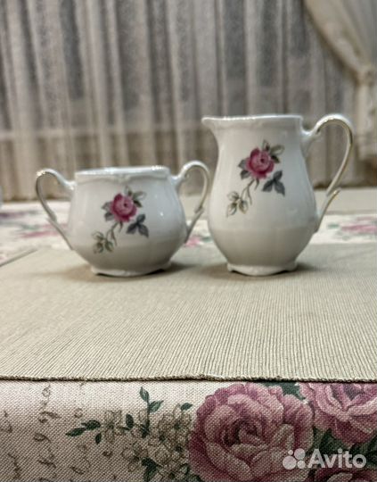 Фарфоровые молочники и сахарницы Kahla ГДР