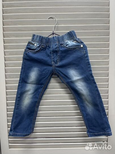 Джинсы, вещи для мальчика пакетом 74-86 пакетом