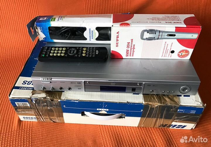 DVD плеер BBK938S с караоке, пульт ду, 3 микрофона