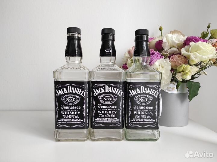 Бутылка стеклянная jack daniels пустая 700 мл