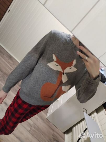 Свитер с лисой шерсть