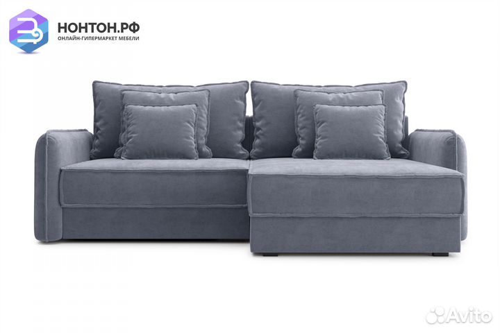 Диван угловой тик-так Антей темно-серый