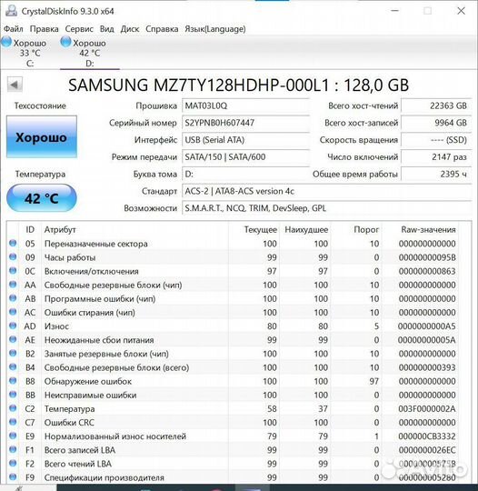 SSD Samsung CM871a 2.5