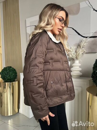 Куртка стеганая женская весенняя пух перо