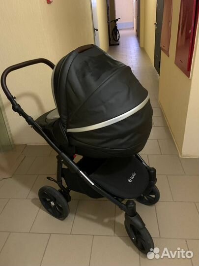 Детская коляска 2в1 (Tutis Nanni) графит+кожа