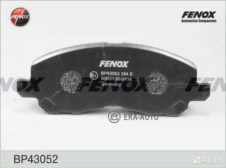 Fenox BP43052 Колодки тормозные дисковые перед пра