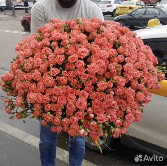 Кустовые розы, 31 шт, 51 шт, доставка Цветов