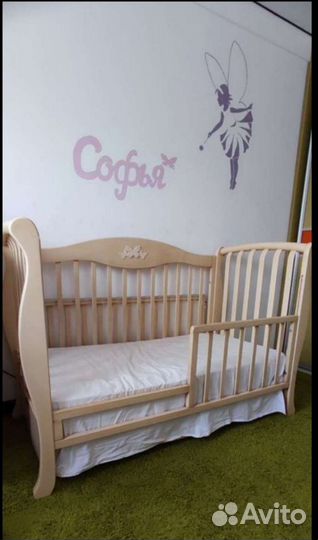 Детская кроватка трансформер дерево