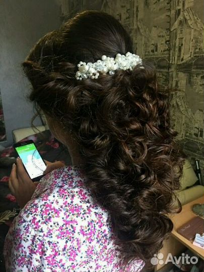 Свадебная заколка для волос