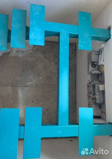 Прямая лестница на металлокаркасе