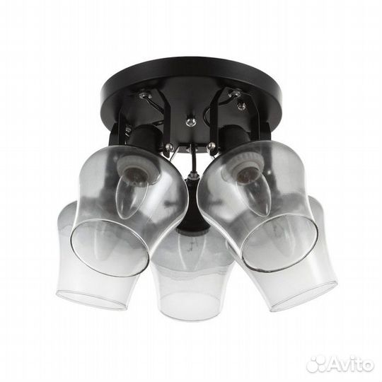 Люстра 'Илария' 5xЕ27 40Вт черный 35х35х20 см