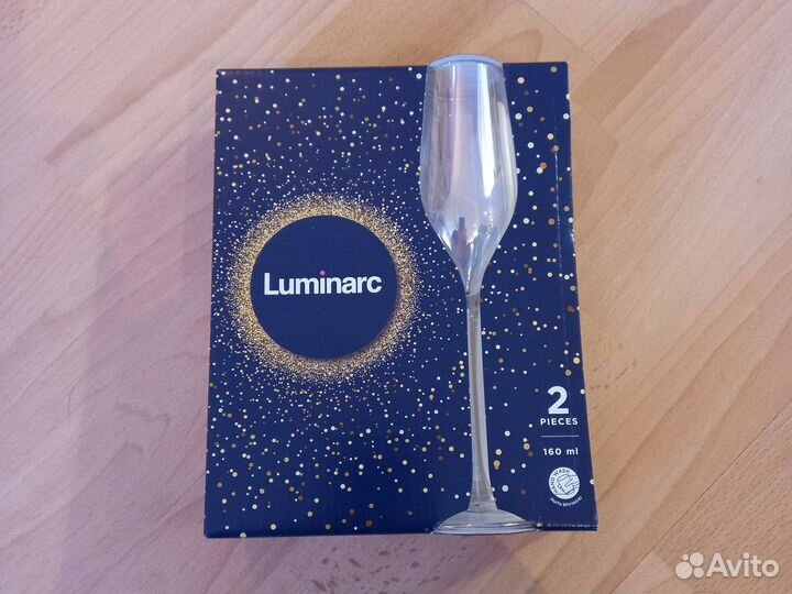 Фужеры бокалы люминарк для шампанского
