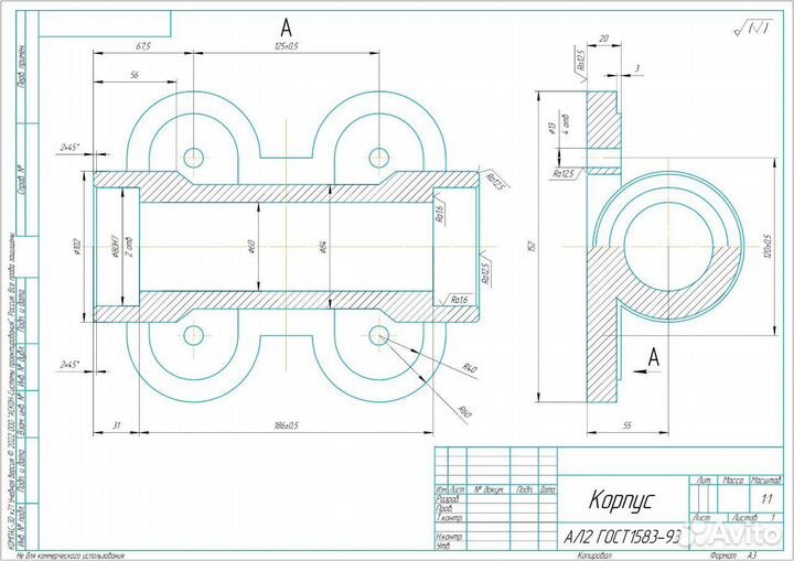 Чертежи, 3D модели в Компас, autocad, SolidWorks