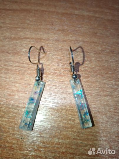 Серьги из эпоксидной смолы