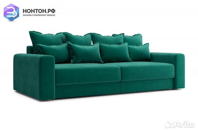 Диван тик-так Омега изумрудный