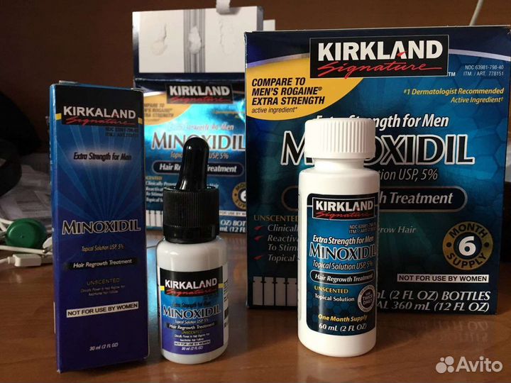 Миниоксидил для роста волос бороды Minoxidil Kirk