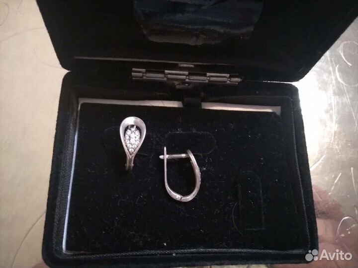 Серебряные серьги советские