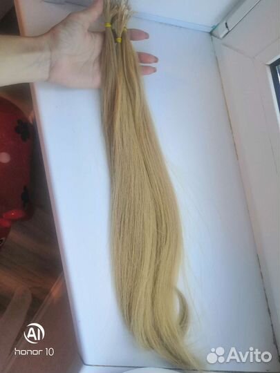 Волосы для наращивания 60 см омбре и блонд